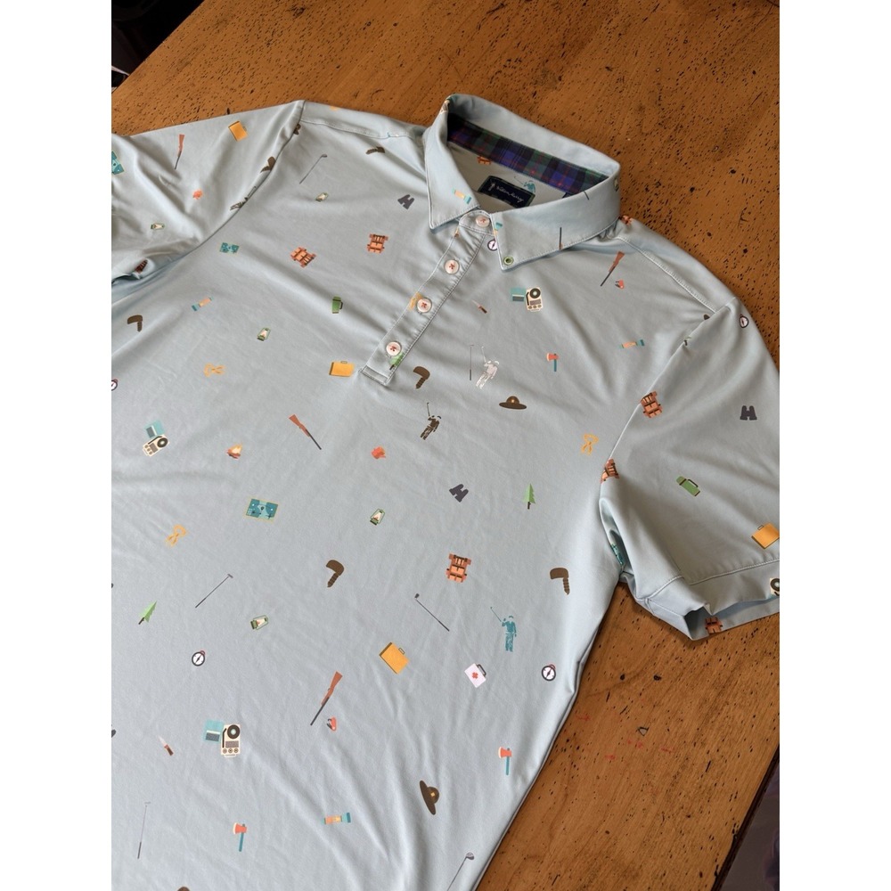 William Murray Men's Polo All Over Print Hunting Outdoors Hiking Shirt Large